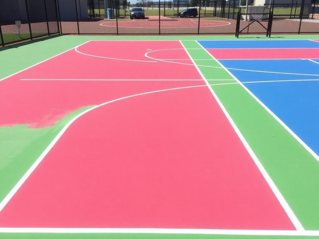 Athletic Court Striping after